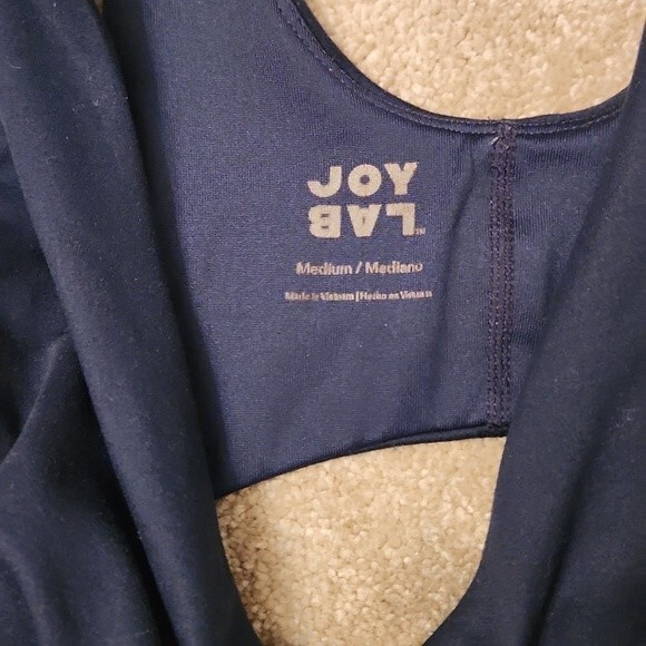 JoyLab Navy Blue Cutout Sports Bra Size M - Picture 2 of 5